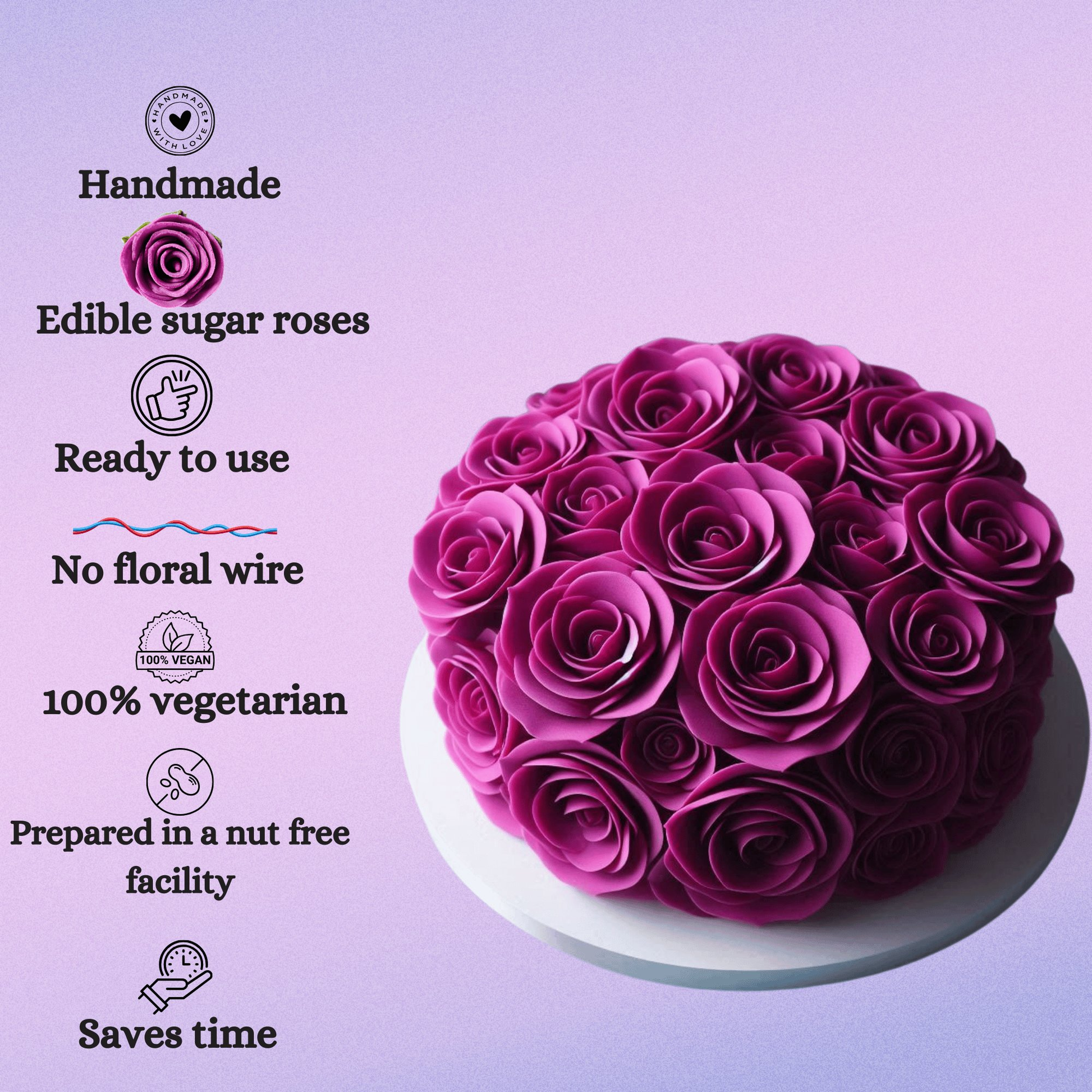 Confect Fuchsia Pink | Edible Sugar Flowers