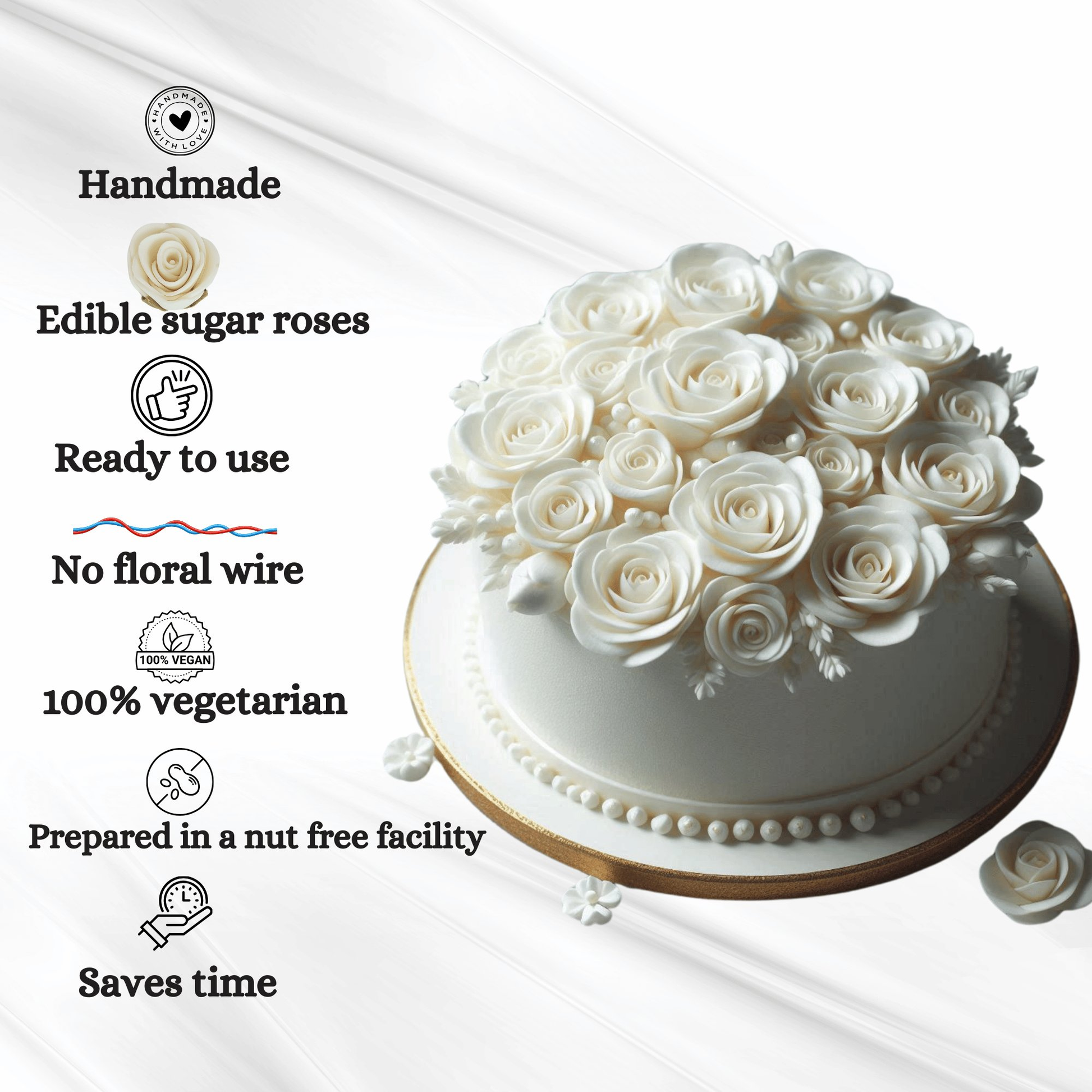 Confect White | Edible Sugar Flowers