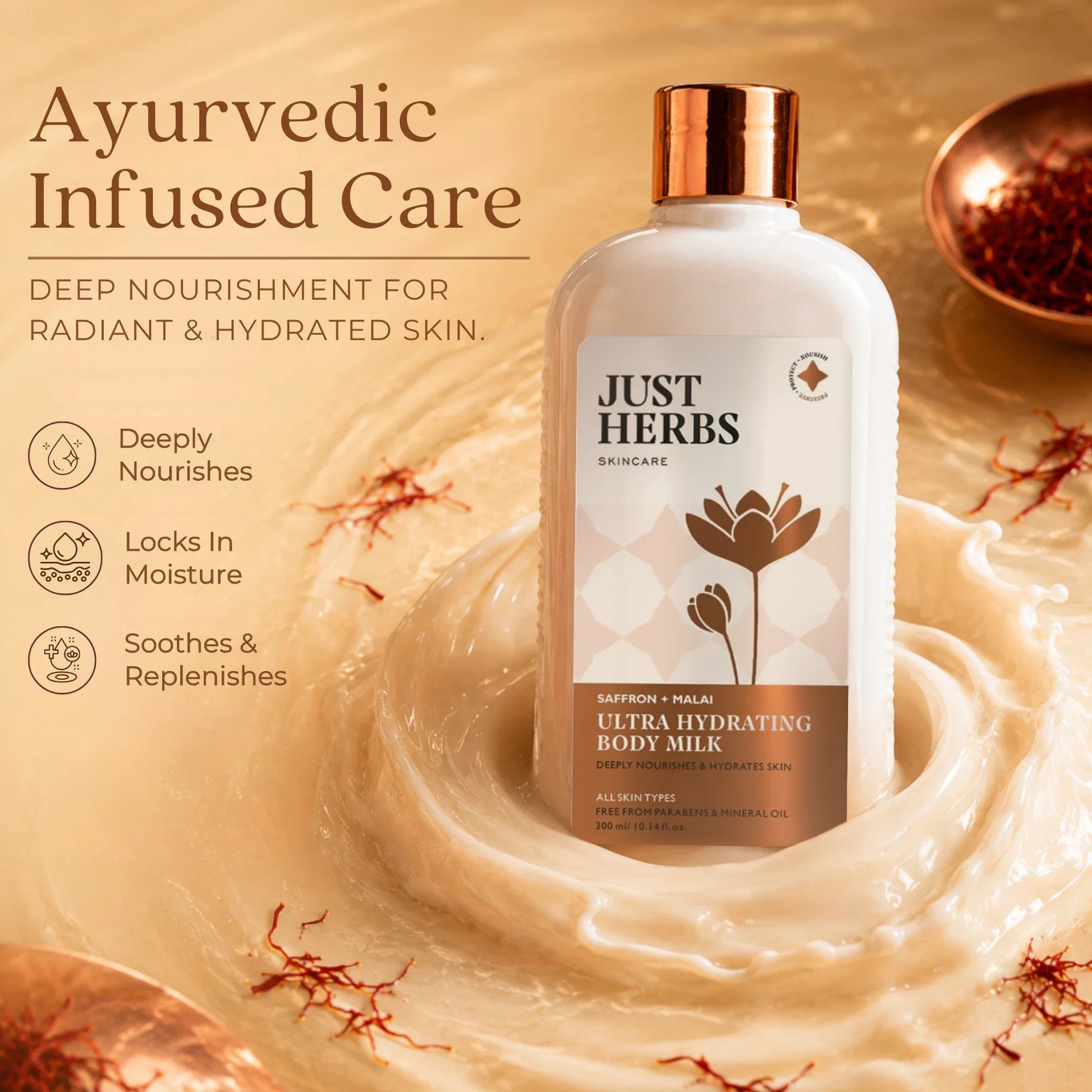 Ultra Hydrating Body Milk with Saffron and Malai 