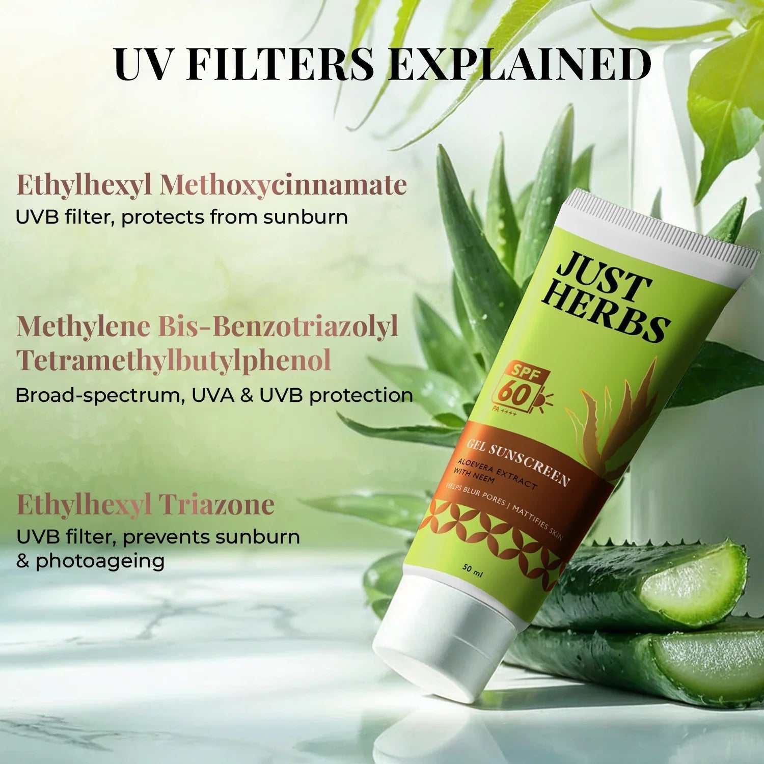 Gel Sunscreen with Neem & Aloe Vera | SPF 60 PA++++ 