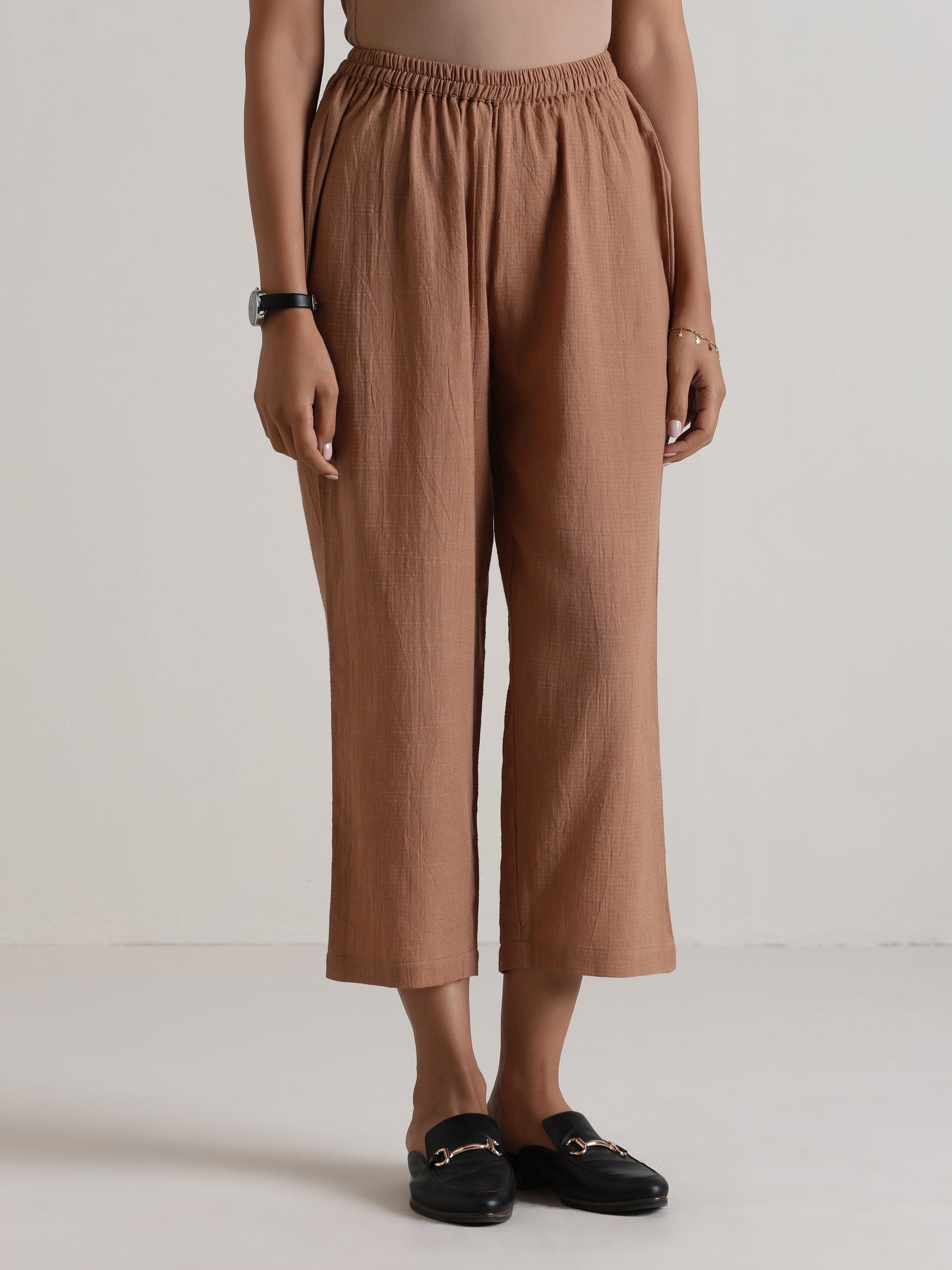 trueBrowns Dark Green Kurta Pant Set 