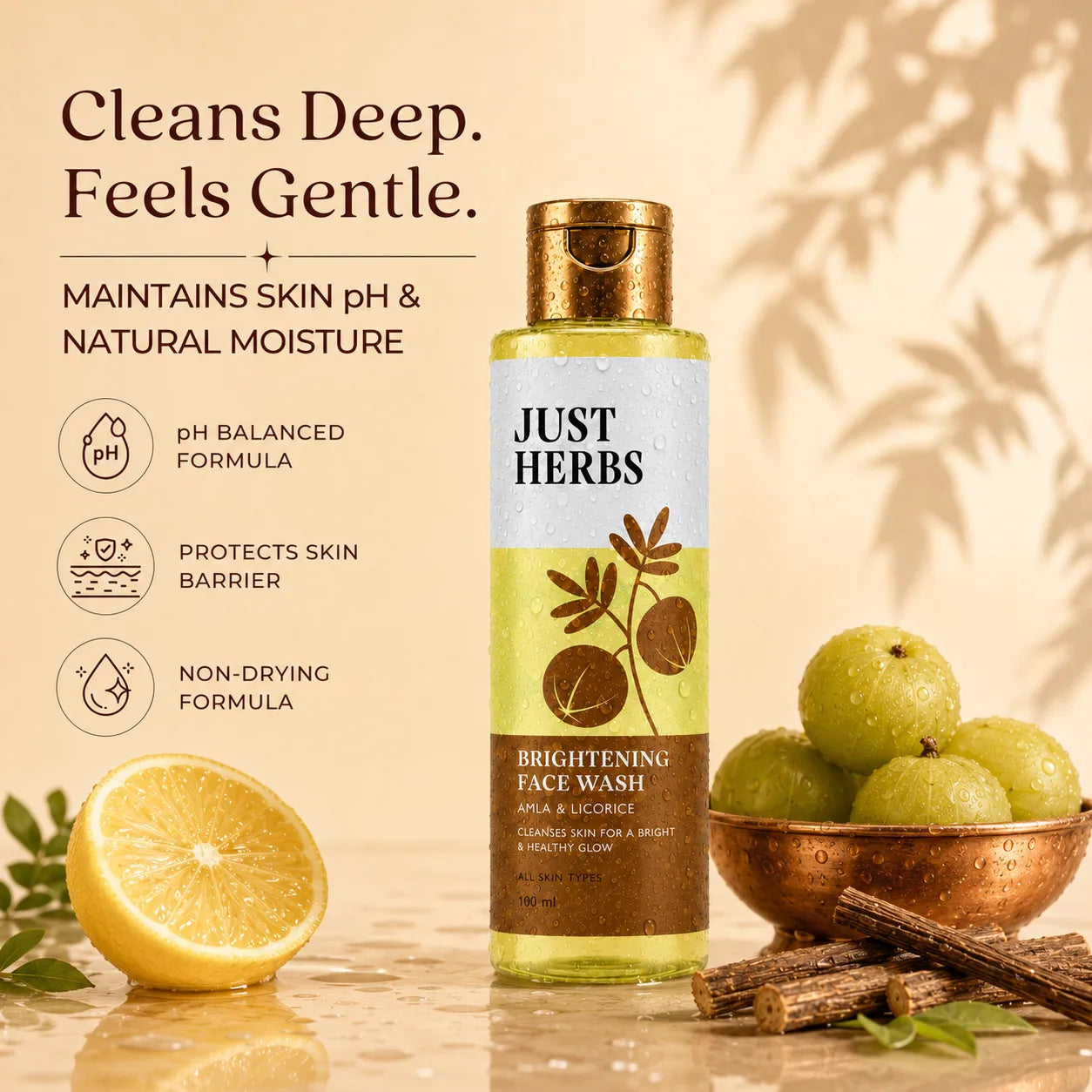 Brightening Face Wash - Vitamin C Amla & Liquorice Root 