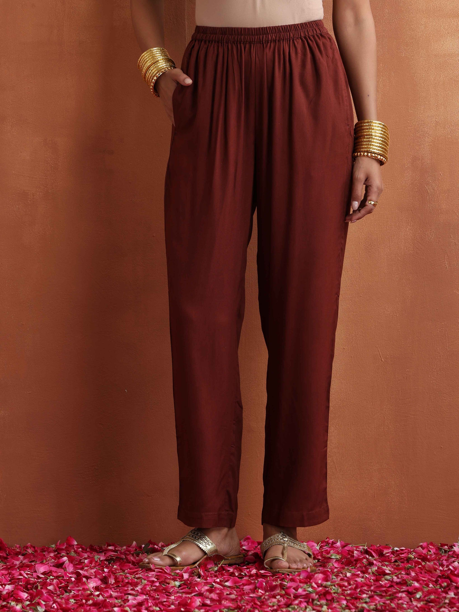 trueBrowns Cola Print Straight Kurta Set 