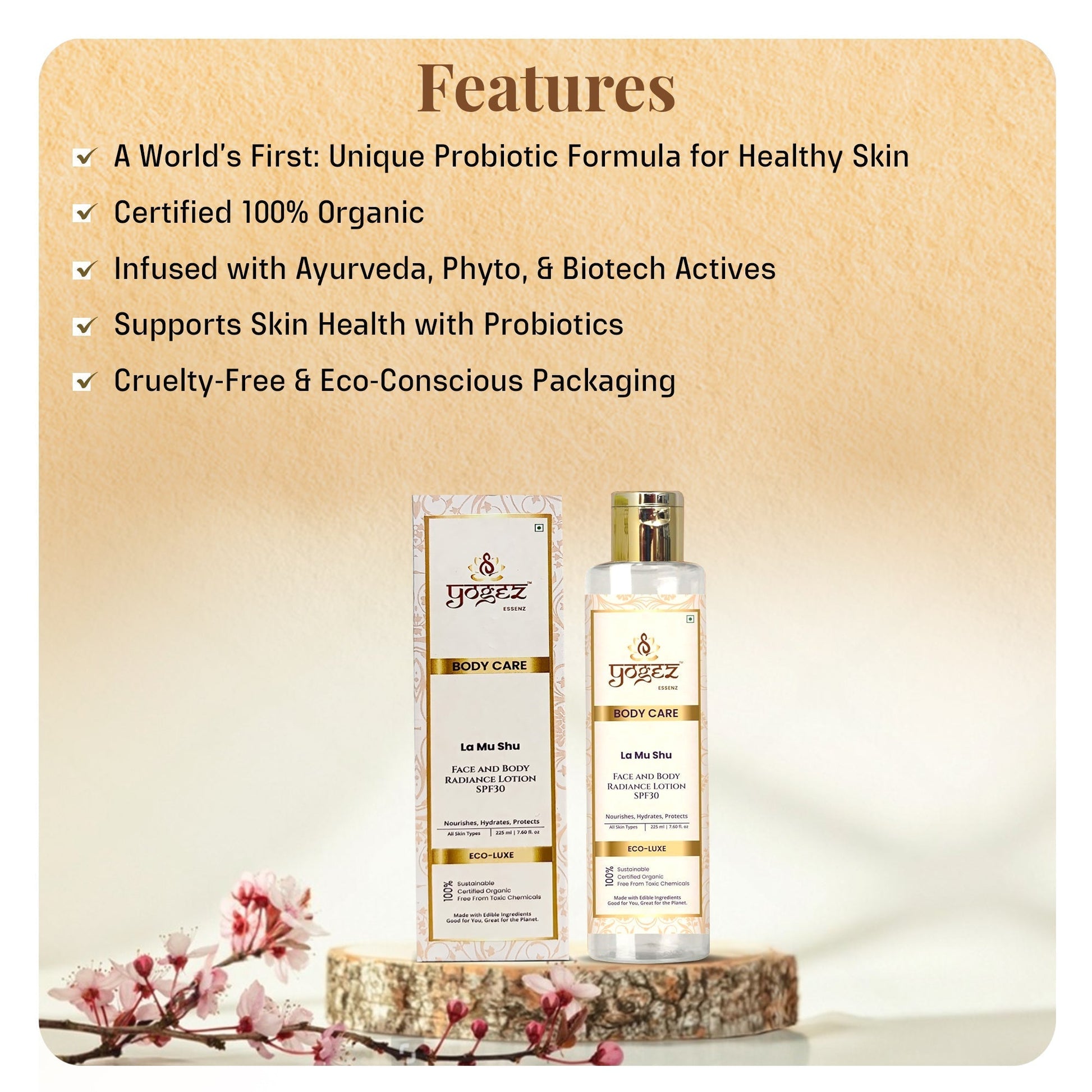 Yogez La Mu Shu Face and Body Radiance Lotion SPF30  Grab2Buy Yogez Grab2Buy