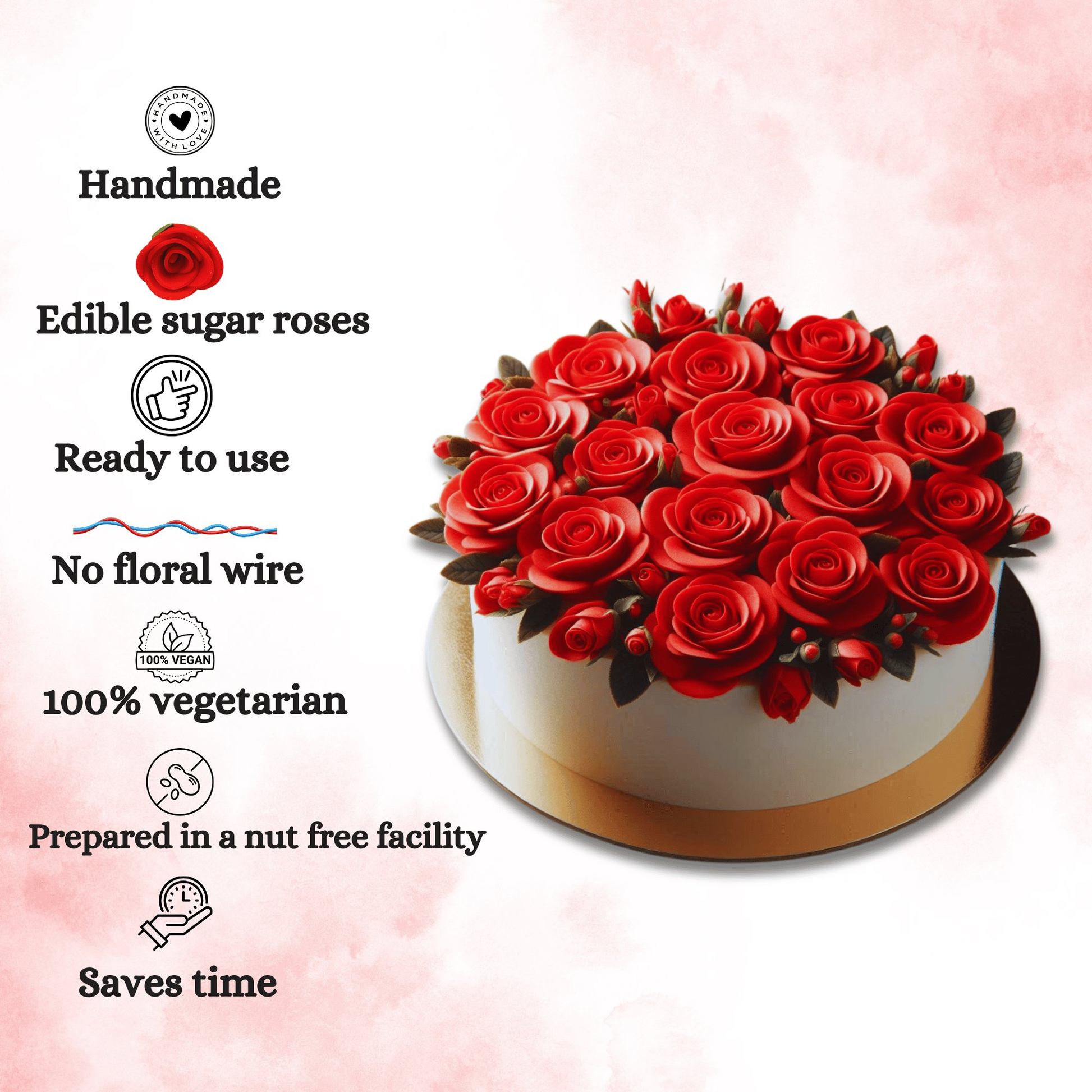 Confect Red | Edible Sugar Flowers