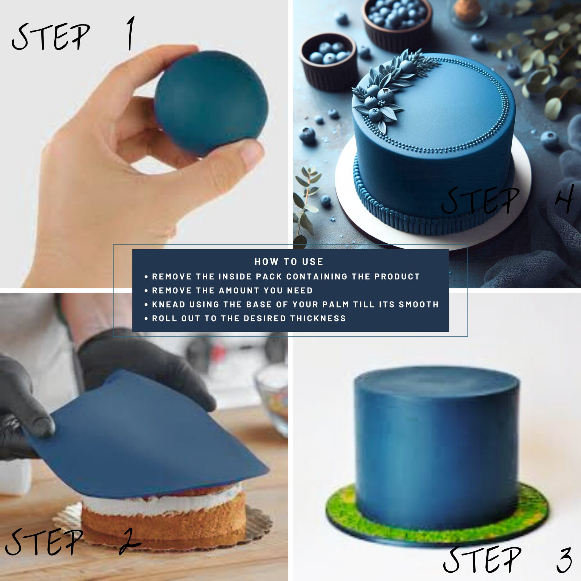Confect Royal Blue Fondant | Edible Sugarpaste