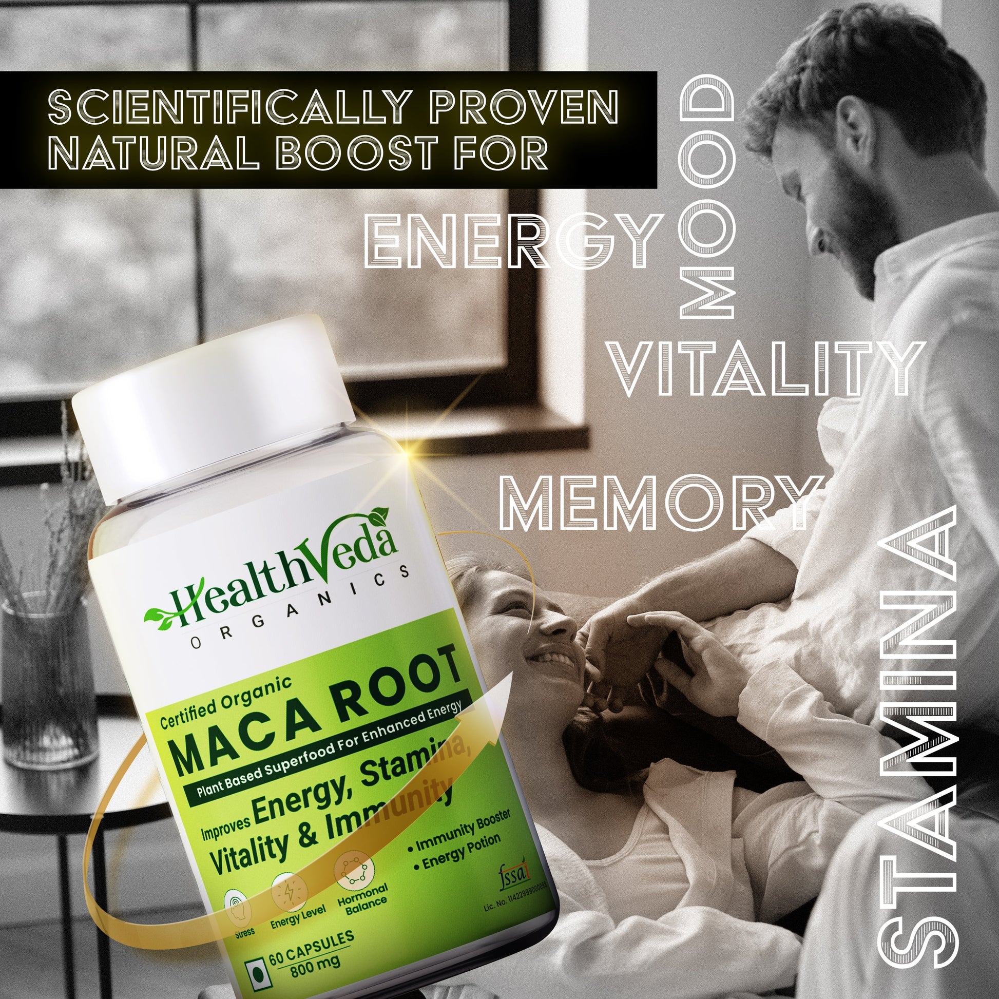 Health Veda Organics Maca Root Capsules 