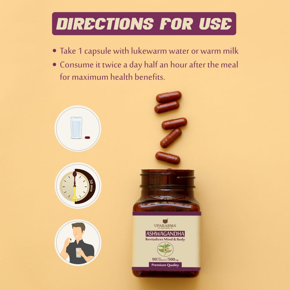 Upakarma Ayurveda Ashwagandha Capsules - Grab2buy