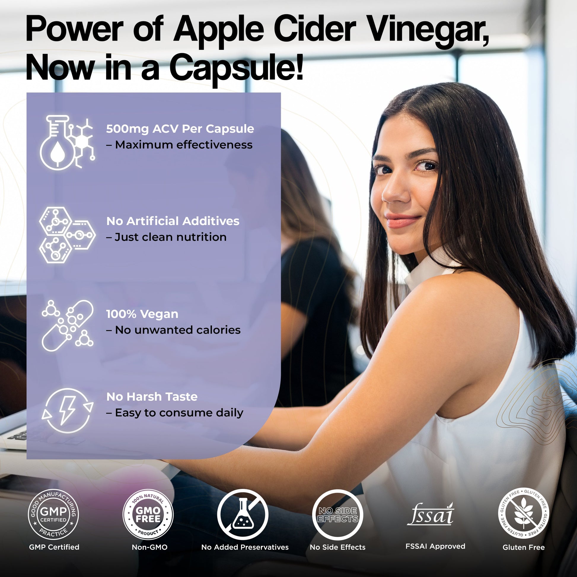 Health Veda Organics Apple Cider Vinegar Supplements Capsules Health Veda Organics