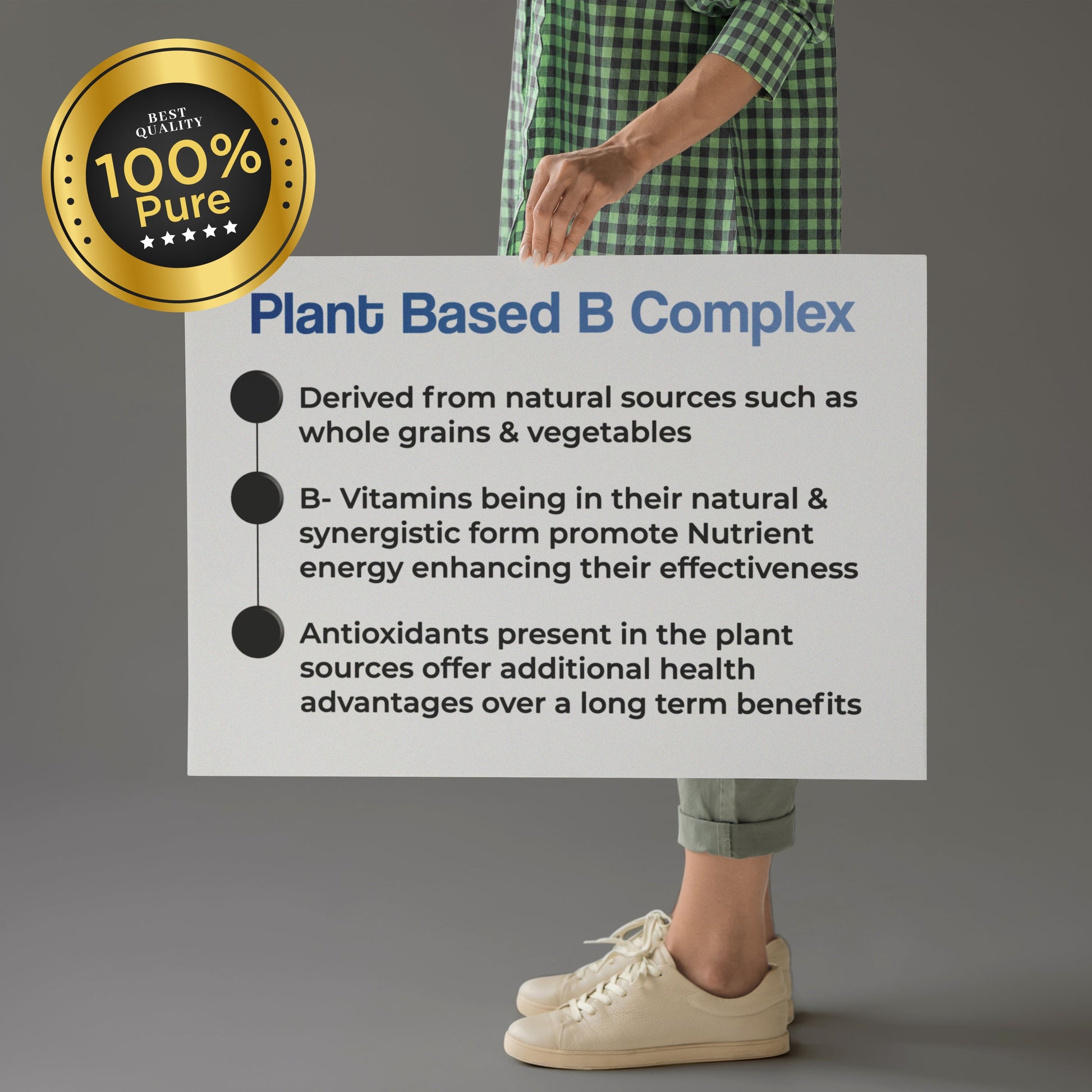 Health Veda Organics Plant Based B-Complex Tablets 