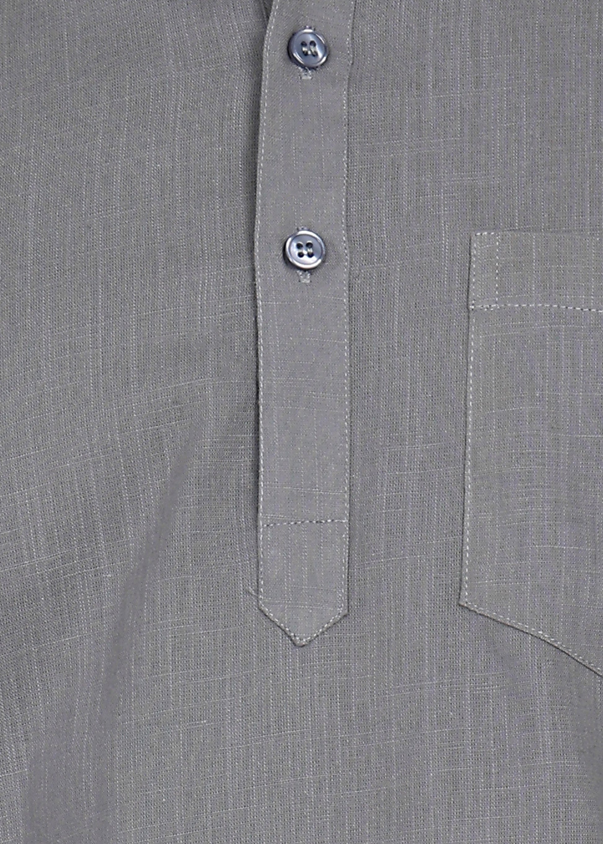 Fabmade Slate Grey Linen Short Kurta Co-Ord Set