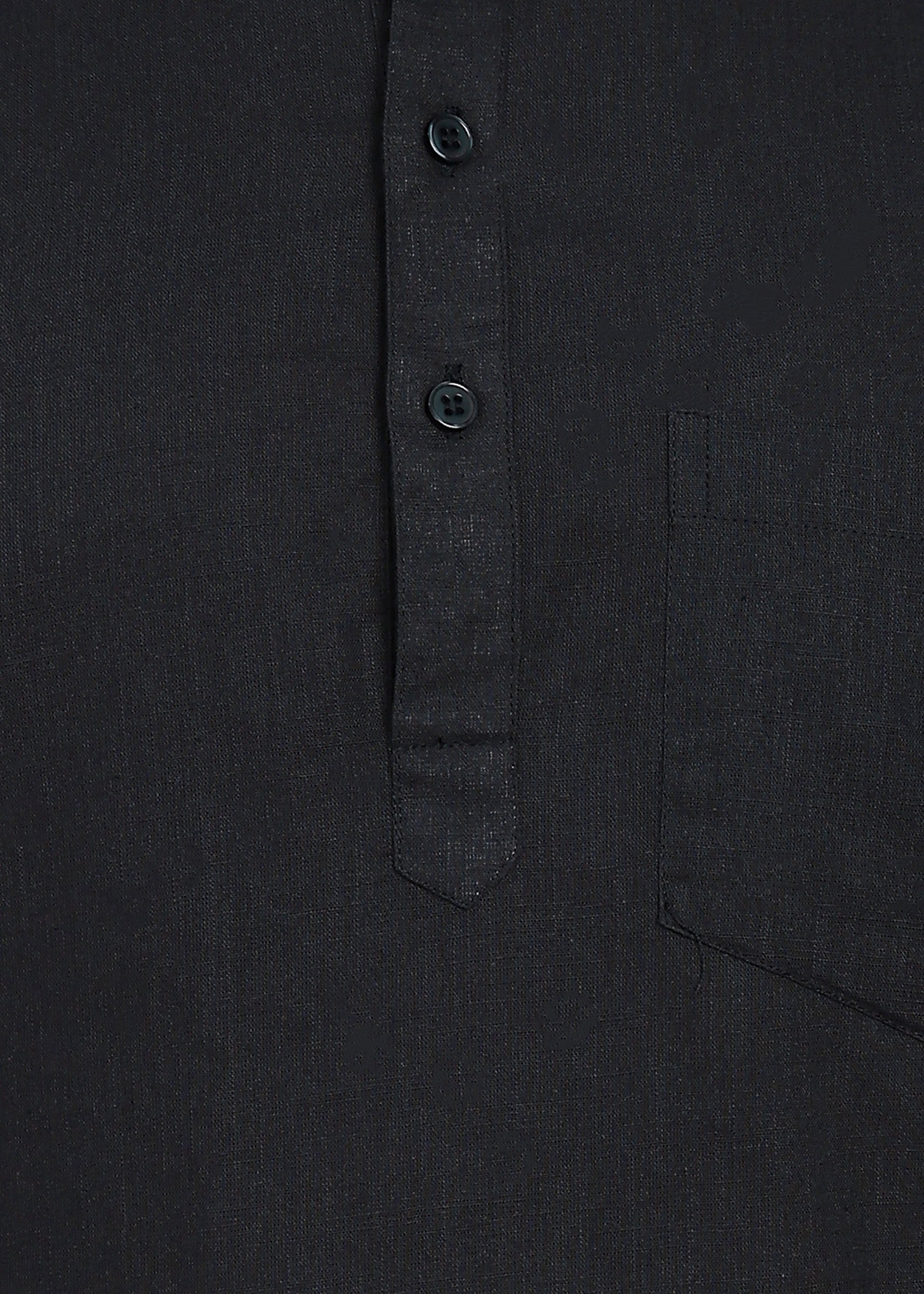Fabmade Onyx Noir Mandarin Collar Short Kurta