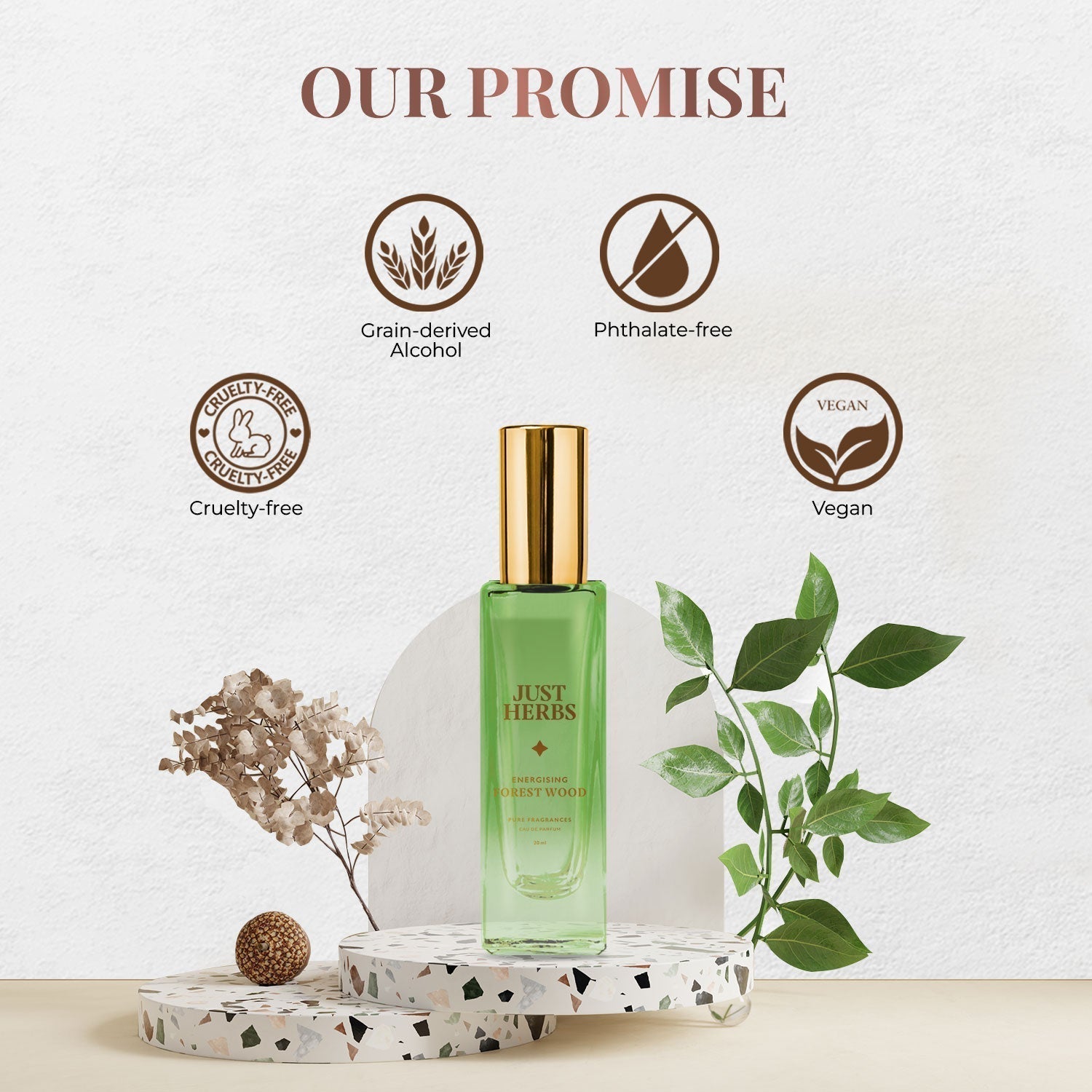 Just Herbs Energising Forest Wood Eau De Parfum - 20 ml 