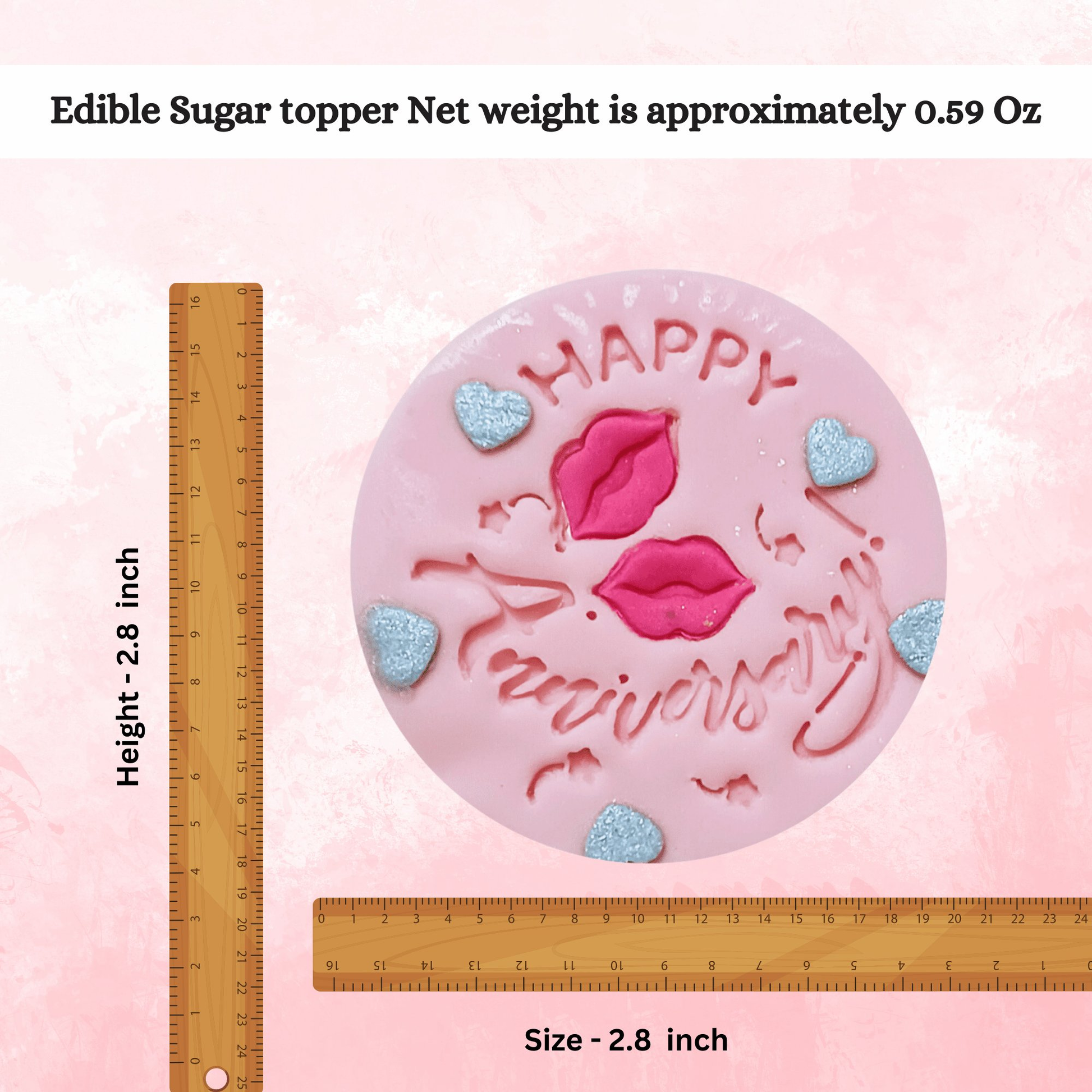 Confect Happy Anniversary | Edible Celebration Topper