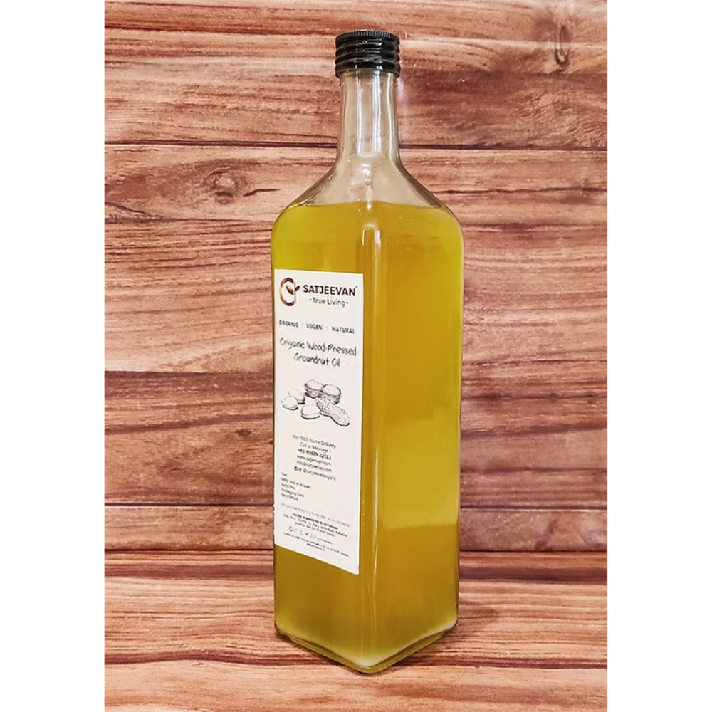 Satjeevan Organic Wood-Pressed Groundnut Oil 