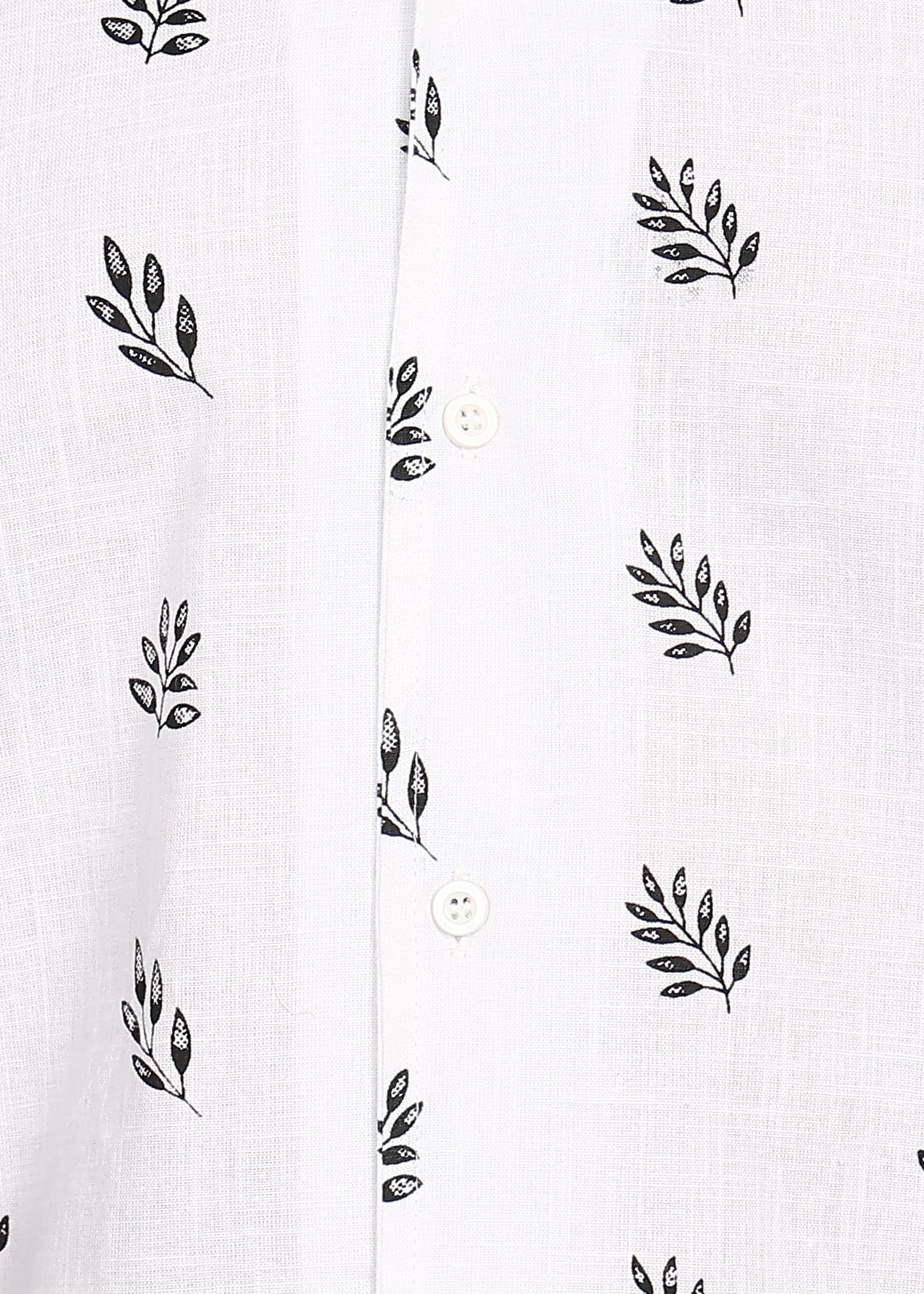 Fabmade Leaf Whisper Linen Shirt