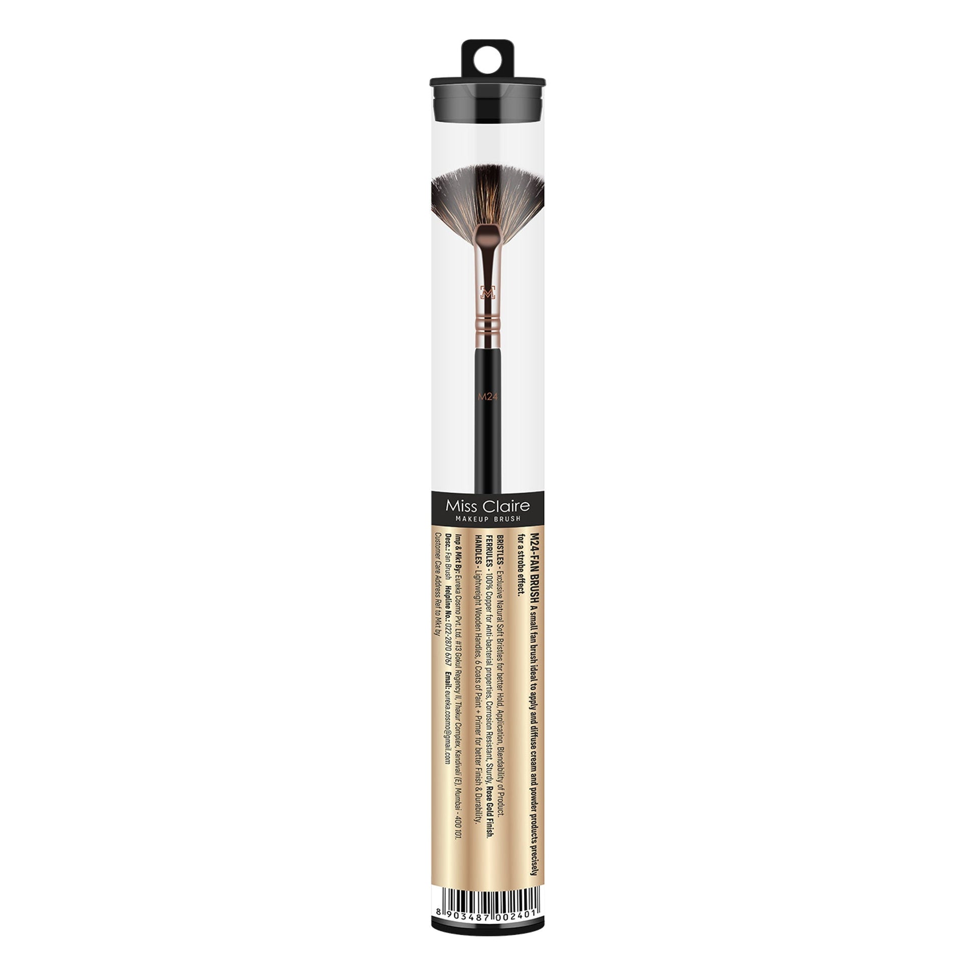 Miss Claire M24 - Fan Brush - Rose Gold