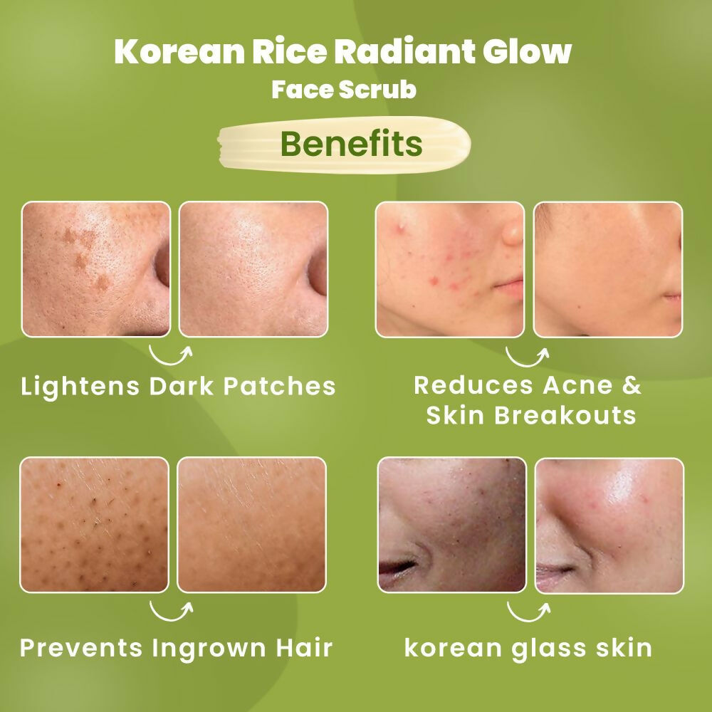 Wild Oak Korean Rice Radiant Glow Face Scrub  Grab2Buy Wild Oak Grab2Buy