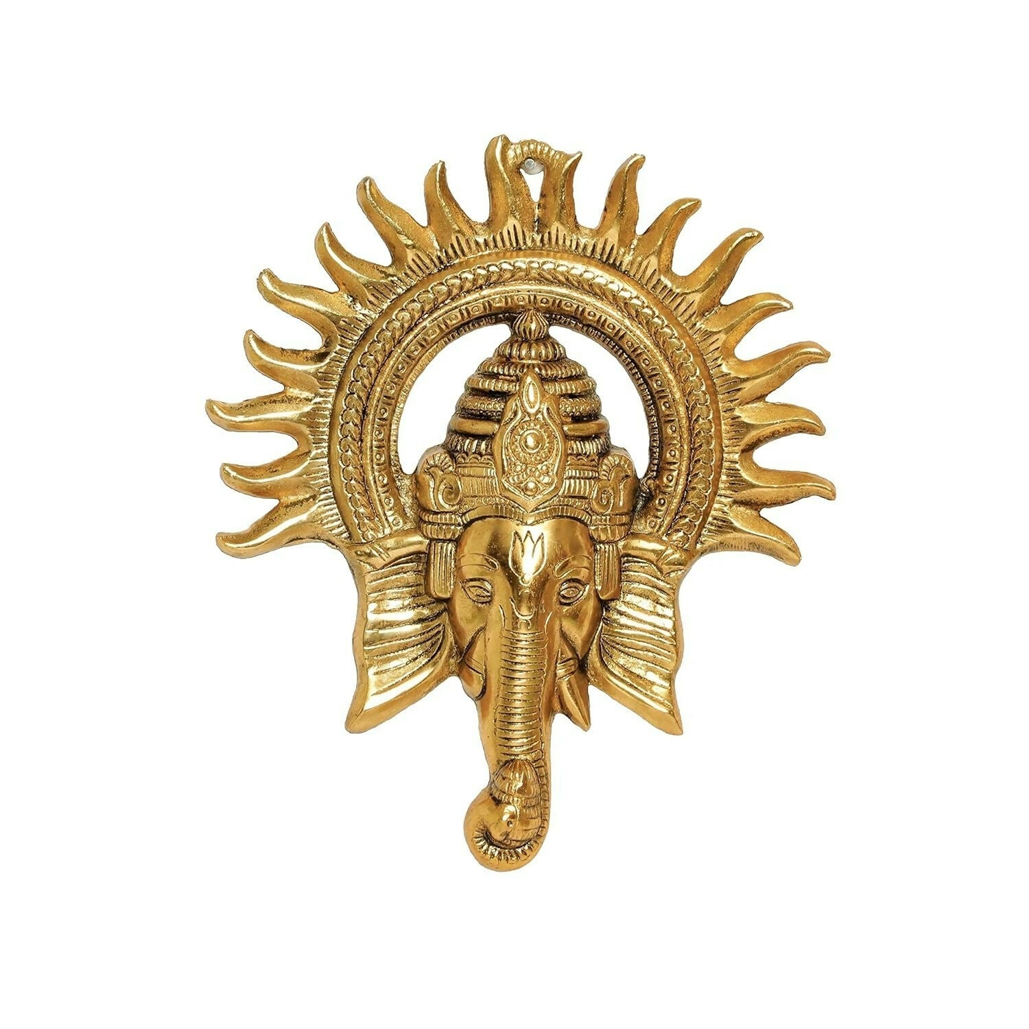 KridayKraft Metal Ganesha ji Statue, Ganpati Wall Hanging Sculpture Lord Ganesh Idol - Grab2buy