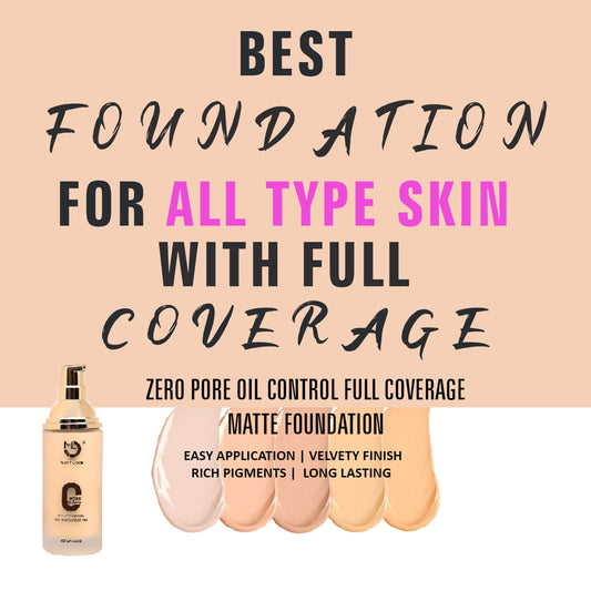 Matt Look Zero Pore Oil Control Full Coverage Matte Foundation - Light 