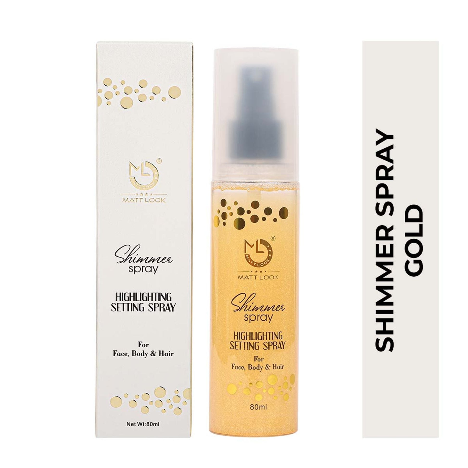 Matt Look Shimmer Highlighting Setting Spray - Gold 001 