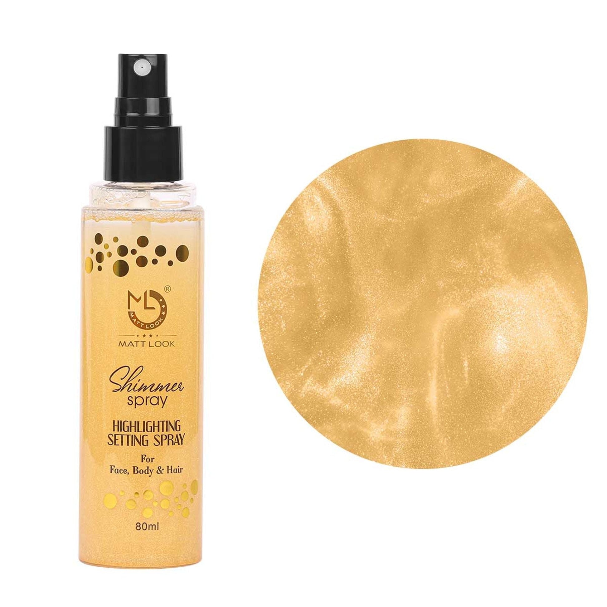 Matt Look Shimmer Highlighting Setting Spray - Gold 001 