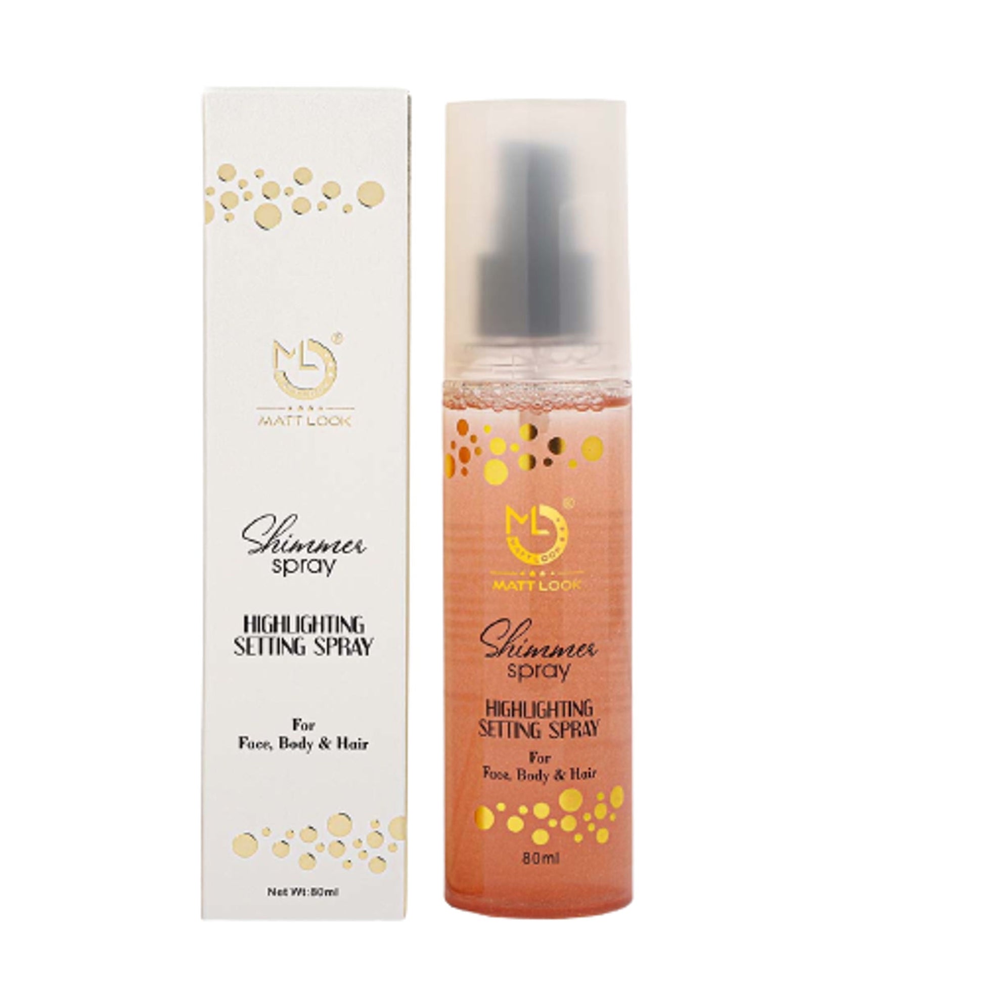 Matt Look Shimmer Highlighting Setting Spray - Rose Gold 003 