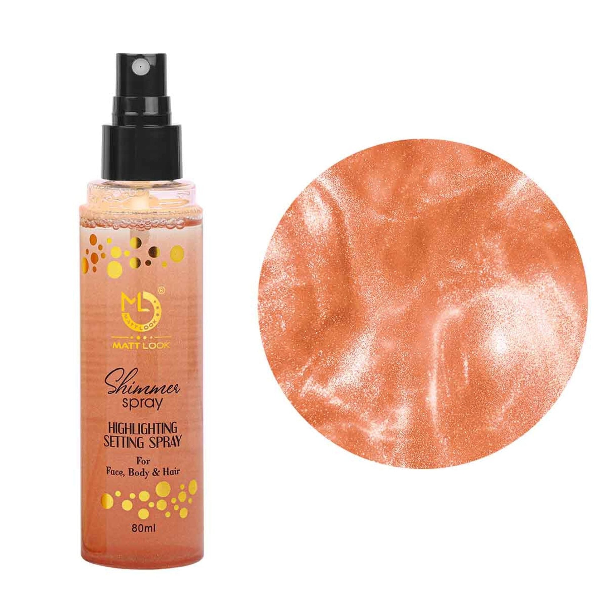 Matt Look Shimmer Highlighting Setting Spray - Rose Gold 003 