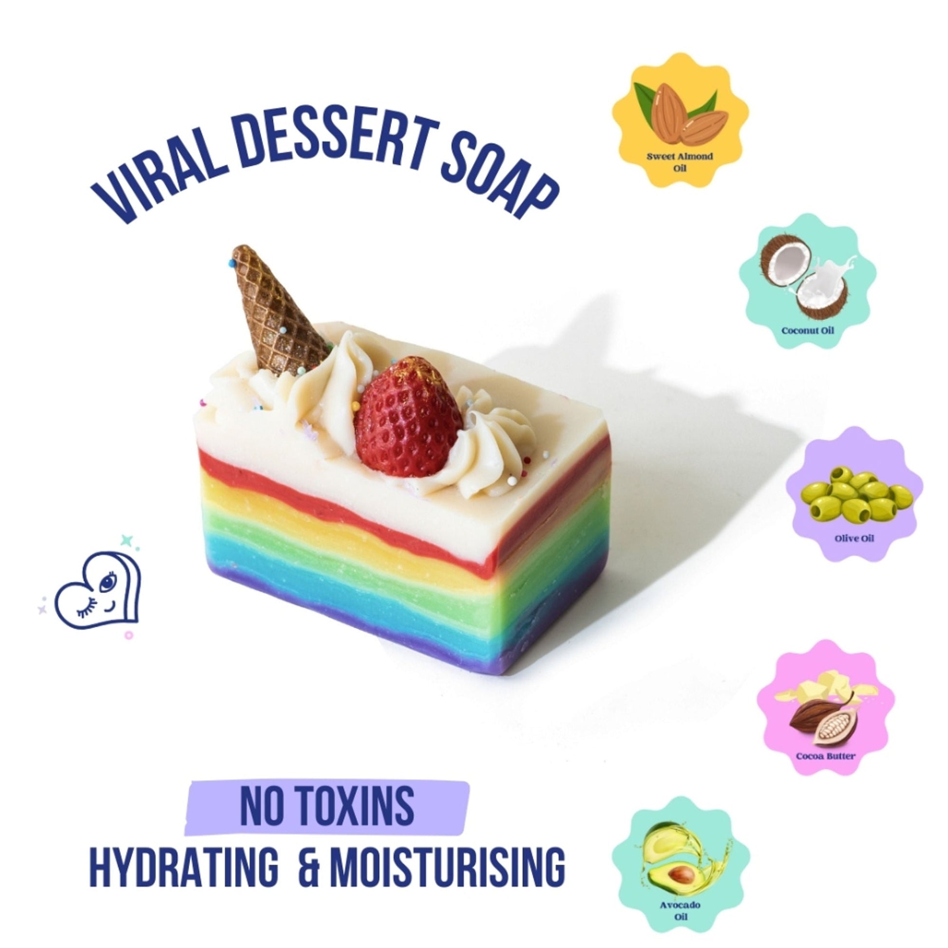 The Sass Bar Rainbow Ice-Cream Loaf Soap  Grab2Buy The Sass Bar Grab2Buy