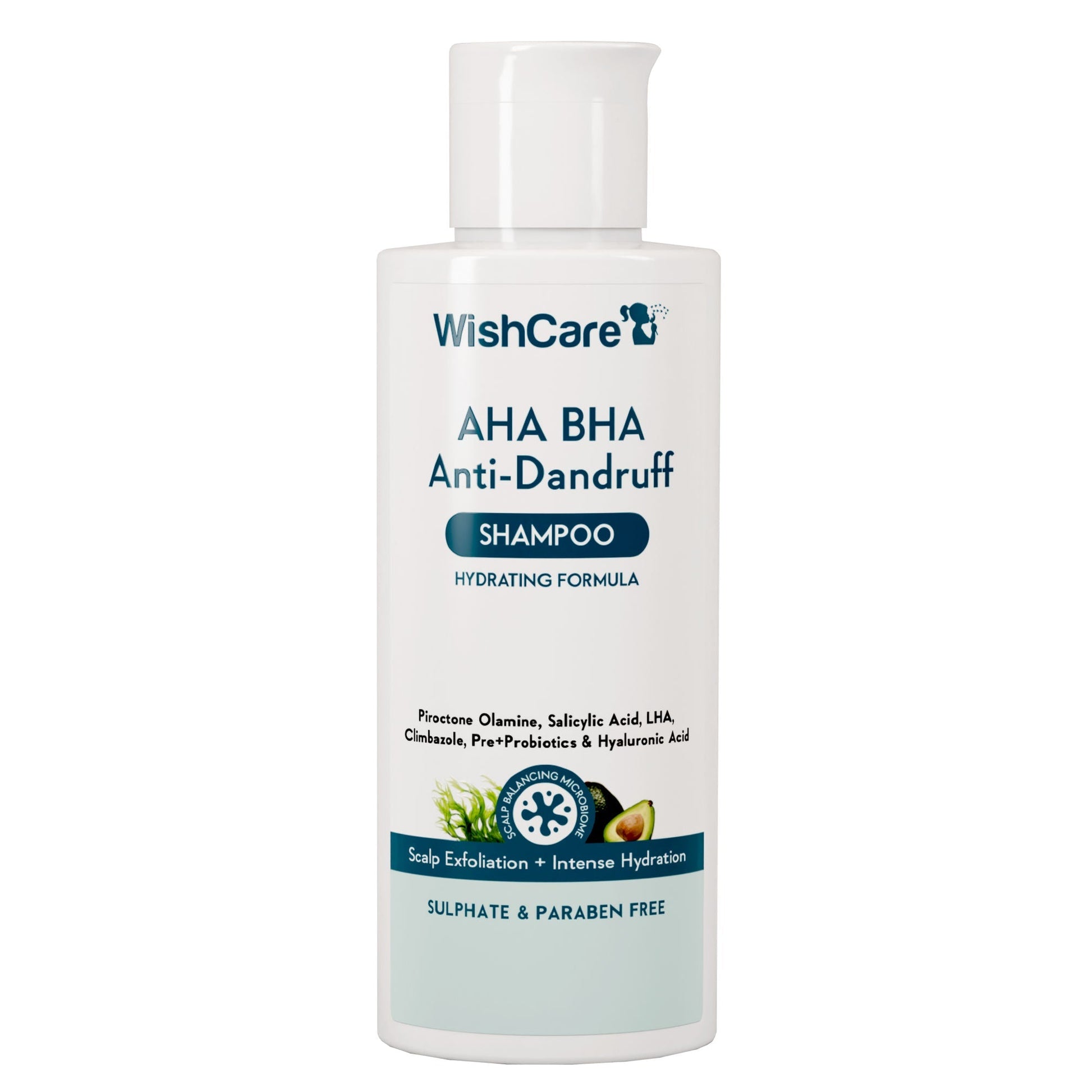WishCare Hydrating AHA BHA Anti Dandruff Shampo-Reduces Flakes & Itchiness-100% Dandruff Reduction  Grab2Buy Wishcare Grab2Buy