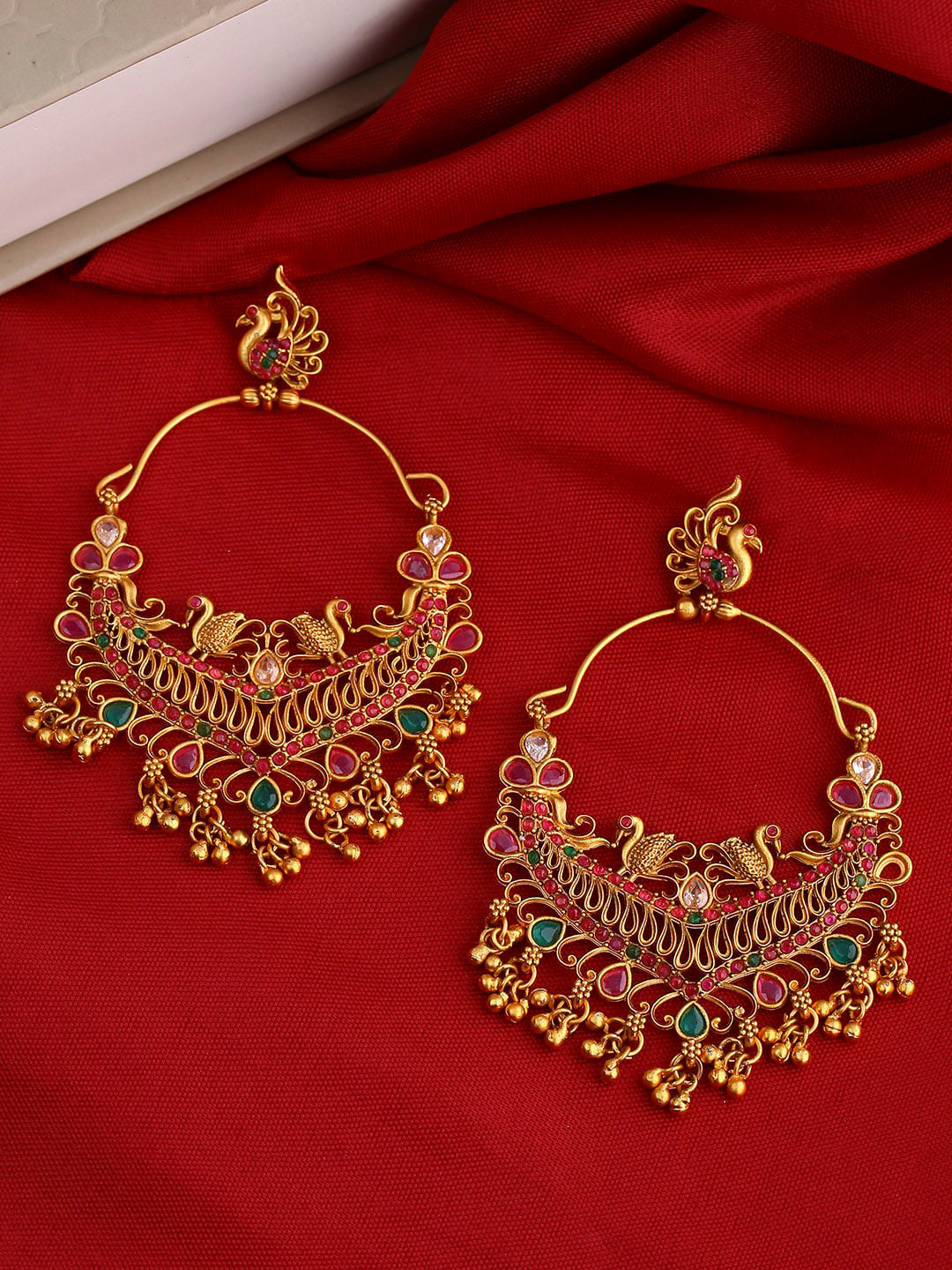Shoshaa Gold-Plated Handcrafted Contemporary Chandbalis - Grab2buy