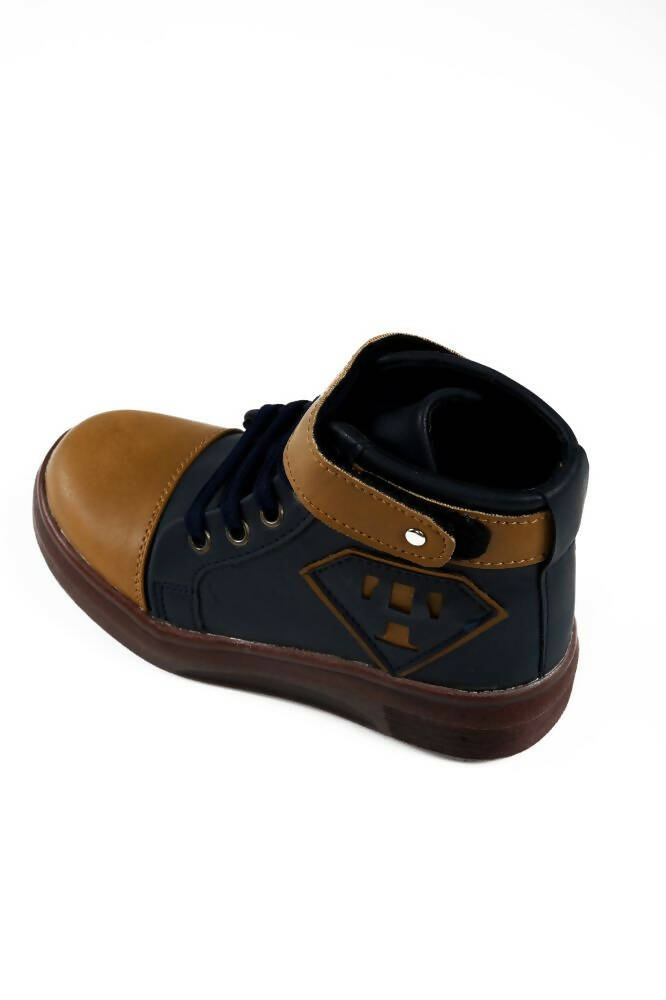 Tiny Bugs Boys Party Wear Mid Top Boots - Navy  Grab2Buy Tiny Bugs Grab2Buy