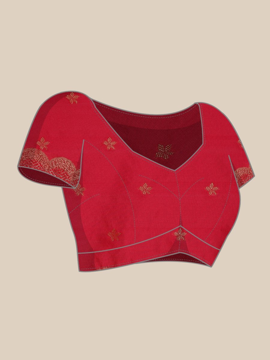 Anouk Pink Woven Design Pure Silk Banarasi Saree | Swadesiicart