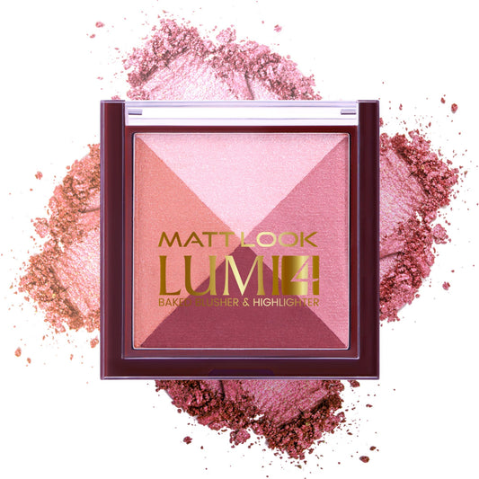 Matt Look Lumi 4 Baked Blusher & Highlighter - Goddess Dust 