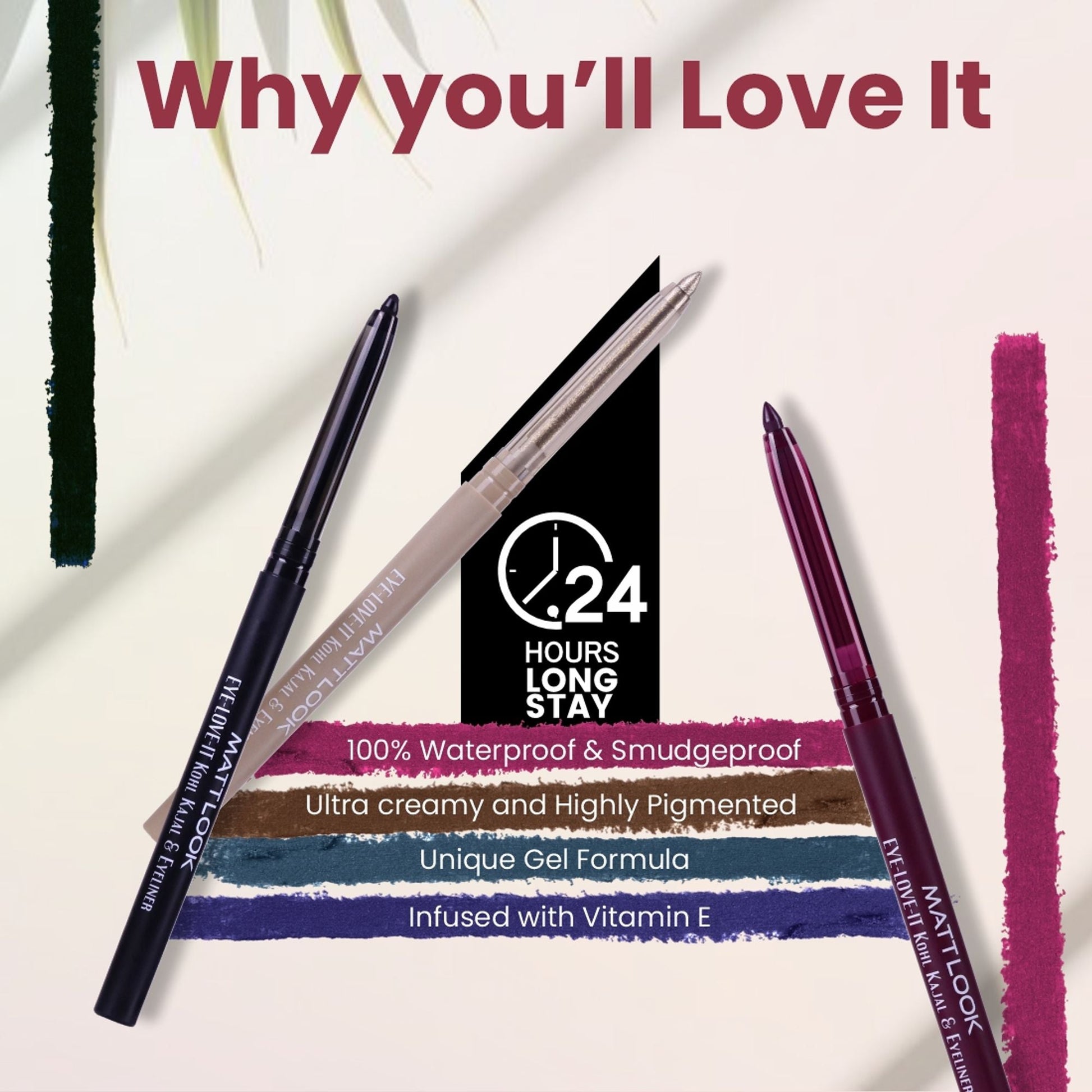 Matt Look Eye Love It Kohl Kajal & Eyeliner - Green 