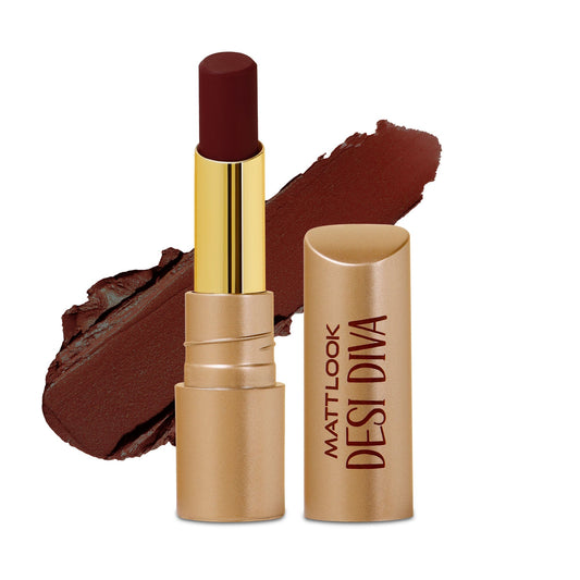 Matt Look Desi Diva HD Matte Lipstick - Daring Maroon-13 
