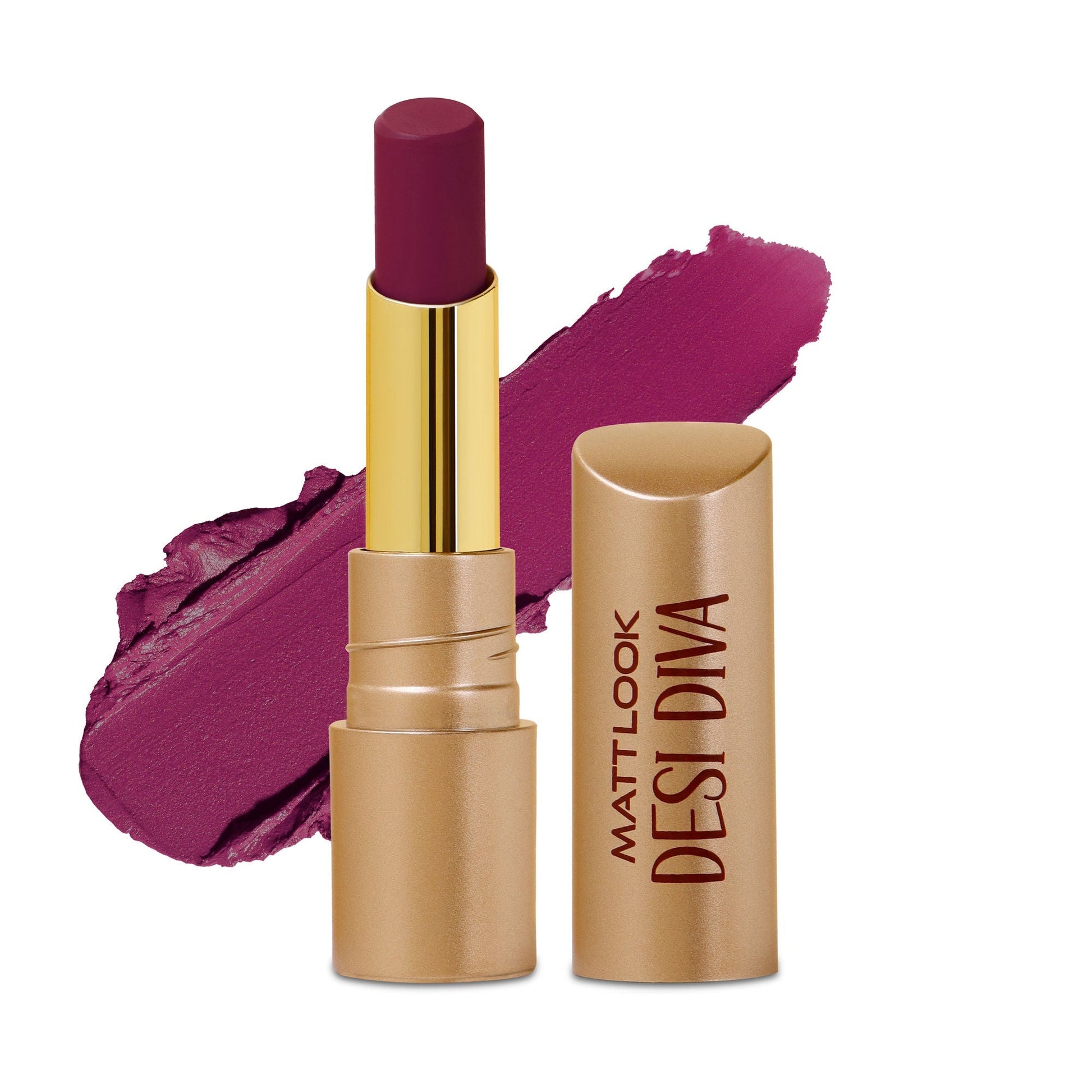 Matt Look Desi Diva HD Matte Lipstick - Plush Purple-15 