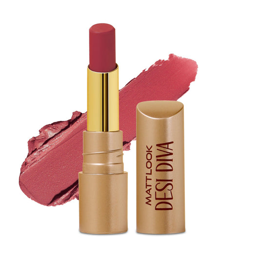 Matt Look Desi Diva HD Matte Lipstick - Muted Rose-20 