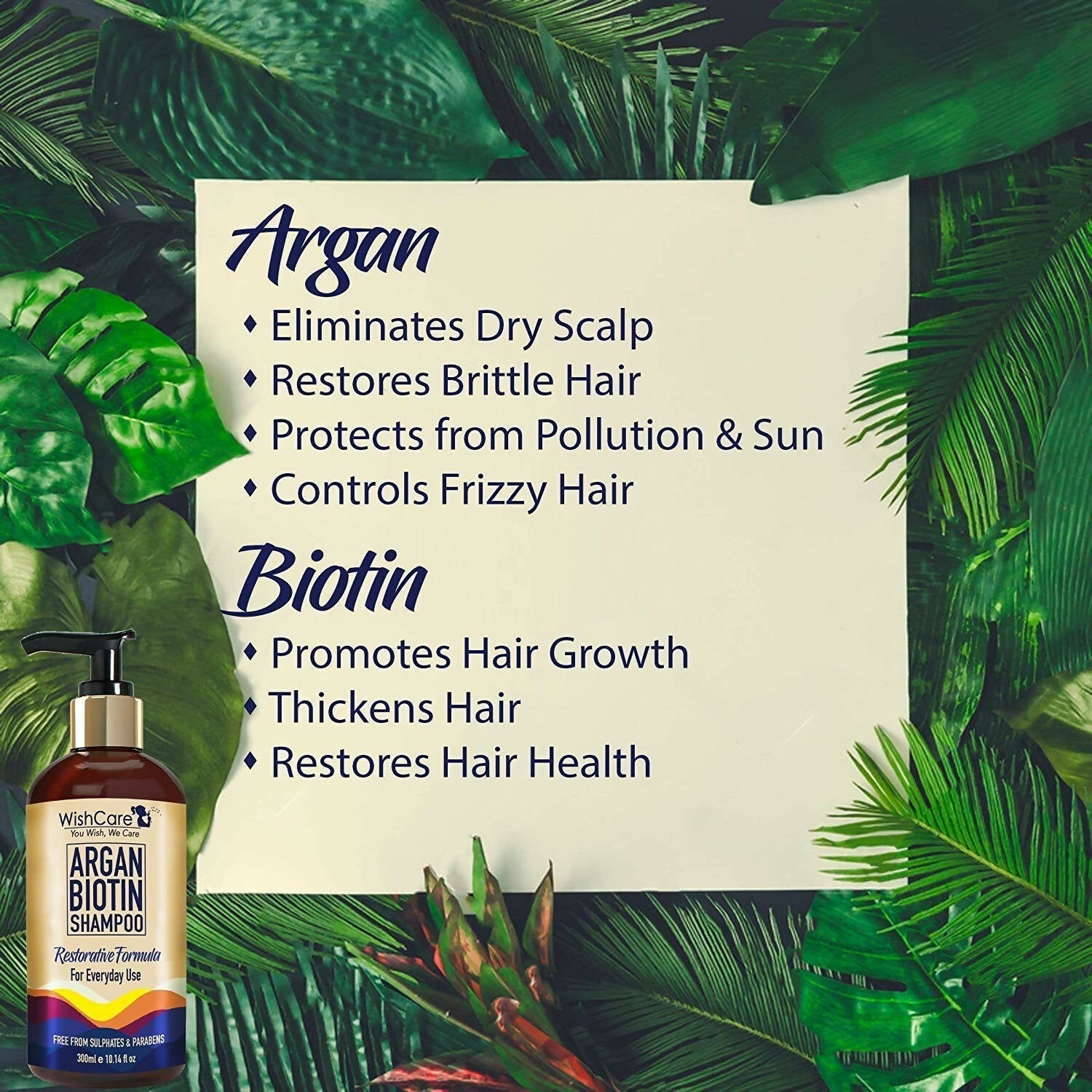 Wishcare Argan Oil Biotin Shampoo  Grab2Buy Wishcare Grab2Buy
