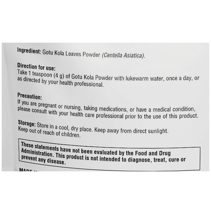 Minature Gotukola Organic Powder 