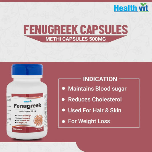 Healthvit Fenugreek Capsules - Grab2buy