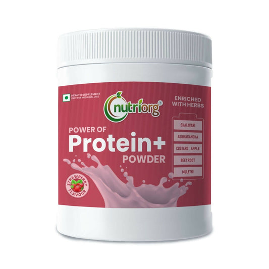 Nutriorg Protein Plus Strawberry Flavor Powder 