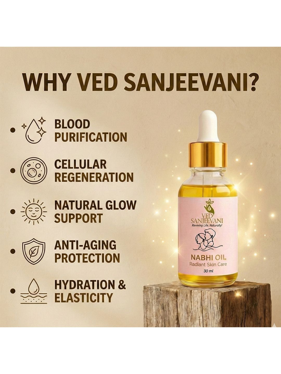 Ved Sanjeevani Radiant Skin Care Nabhi Oil  Grab2Buy Ved Sanjeevani Grab2Buy