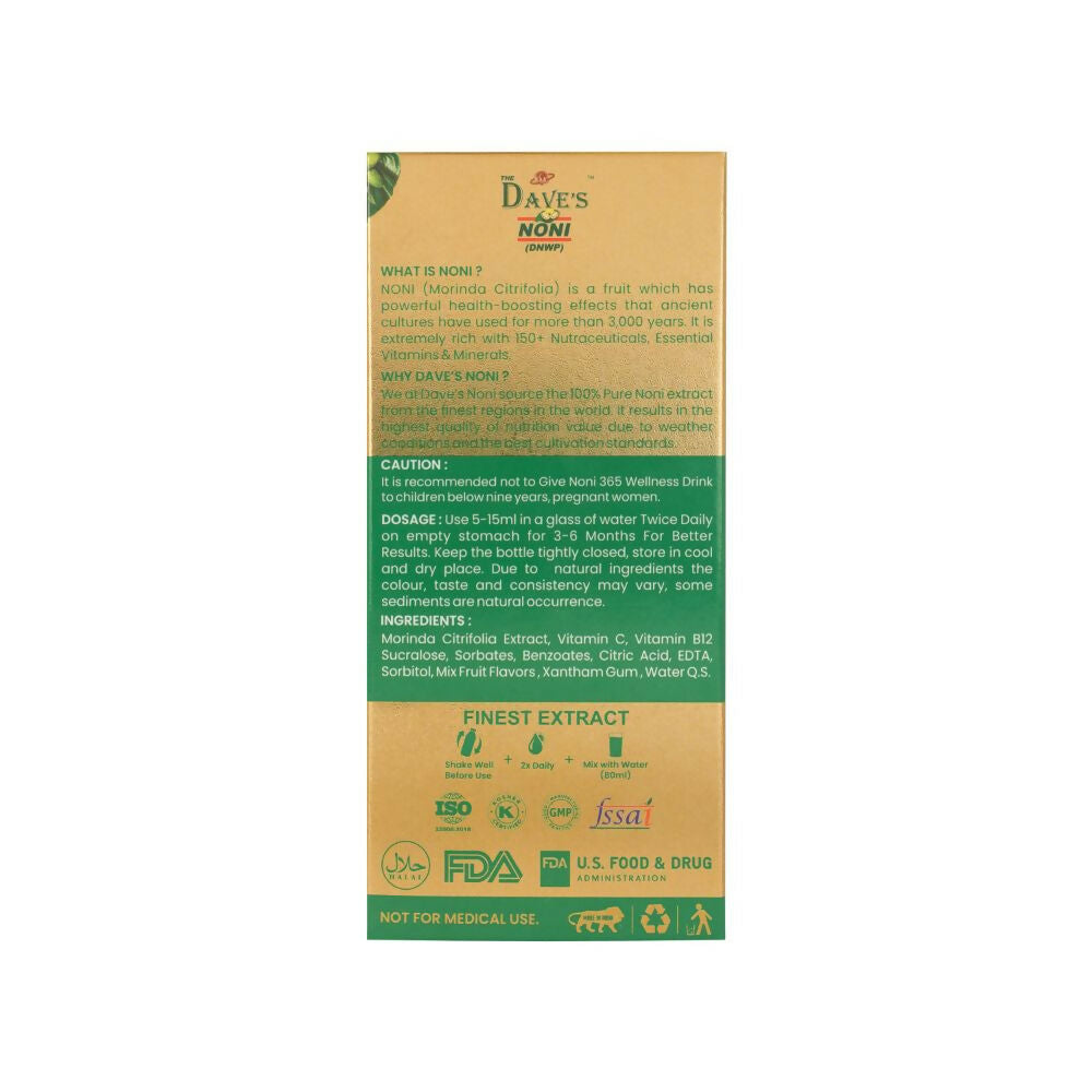 The Dave's Noni Natural & Organic 365 Immunity booster Juice (Noni Juice) 