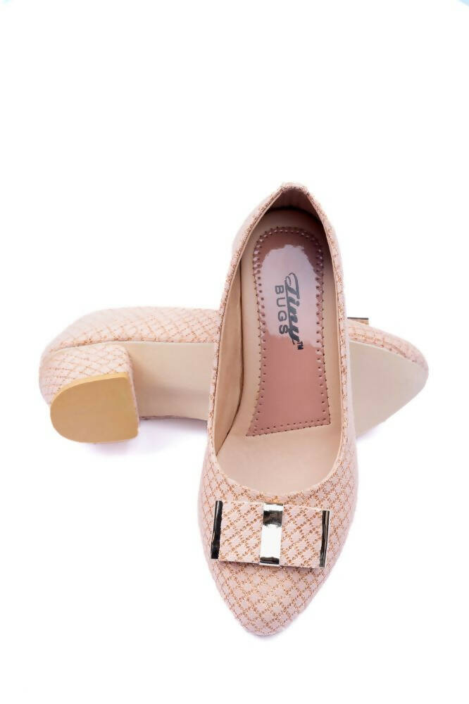 Tiny Bugs Girls Party Wear Ballerinas - Rose Gold  Grab2Buy Tiny Bugs Grab2Buy