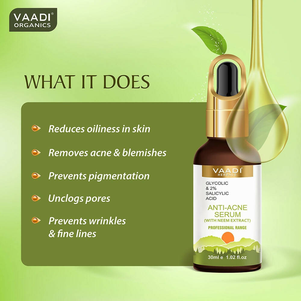 Vaadi Herbals Anti-Acne Serum With Glycolic & 2% Salicylic Acid  Grab2Buy Vaadi Herbals Grab2Buy