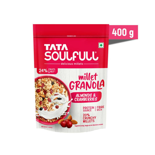 Tata Soulfull Millet Granola (Almonds & Cranberries) - Grab2buy