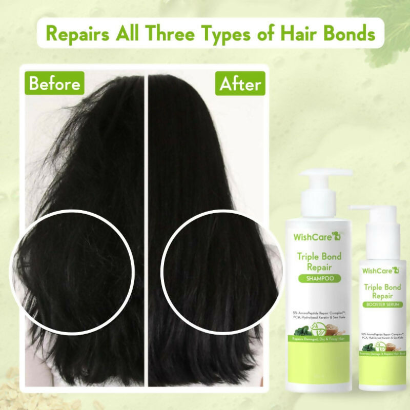 Wishcare Triple Bond Repair Combo - For Dry & Frizzy Hair with Amino Peptide for Damaged Hair  Grab2Buy Wishcare Grab2Buy