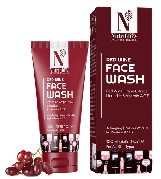 NutriGlow Advanced Organics Red Wine Face Wash - Grab2buy