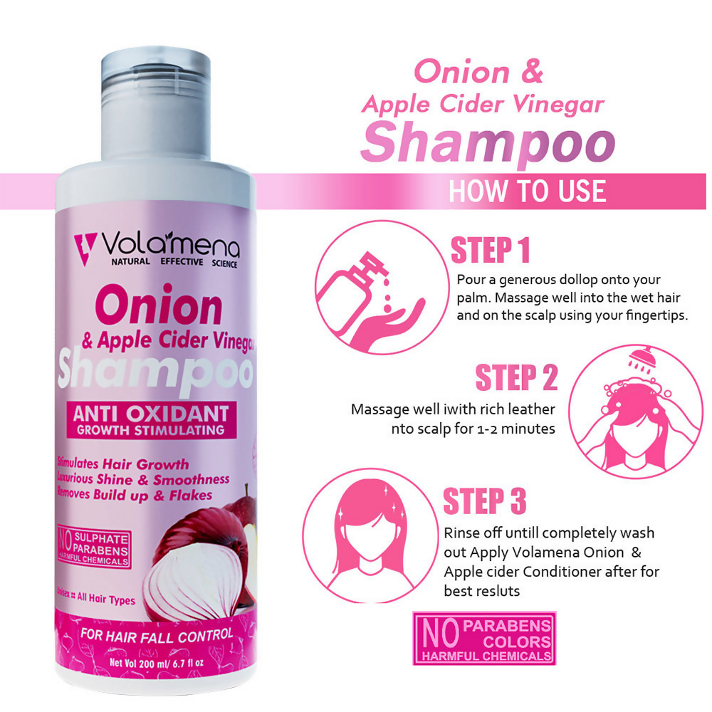 Volamena Onion & Apple Cider Vinegar Shampoo  Grab2Buy Volamena Grab2Buy